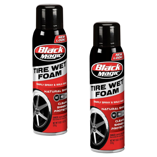 2-Pack 18-Oz Black Magic Tire Wet Foam Sprays