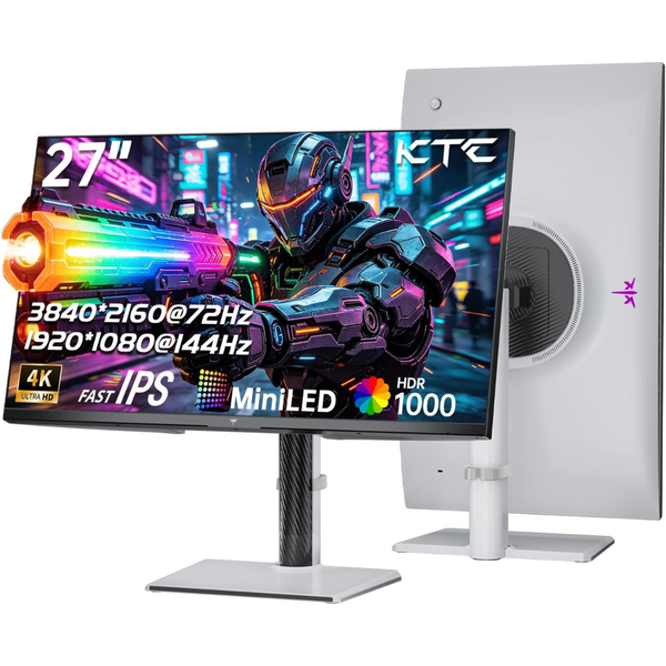 27" KTC M27U6 4K UHD 144Hz 2ms HDR IPS Freesync And G-SYNC Compatible Gaming Monitor