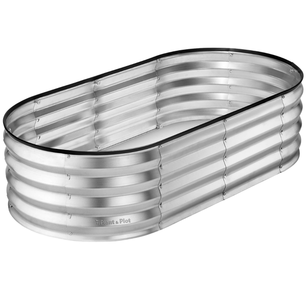 Plant & Plot Galvanized Raised Garden Beds (4-2-1 Ft)