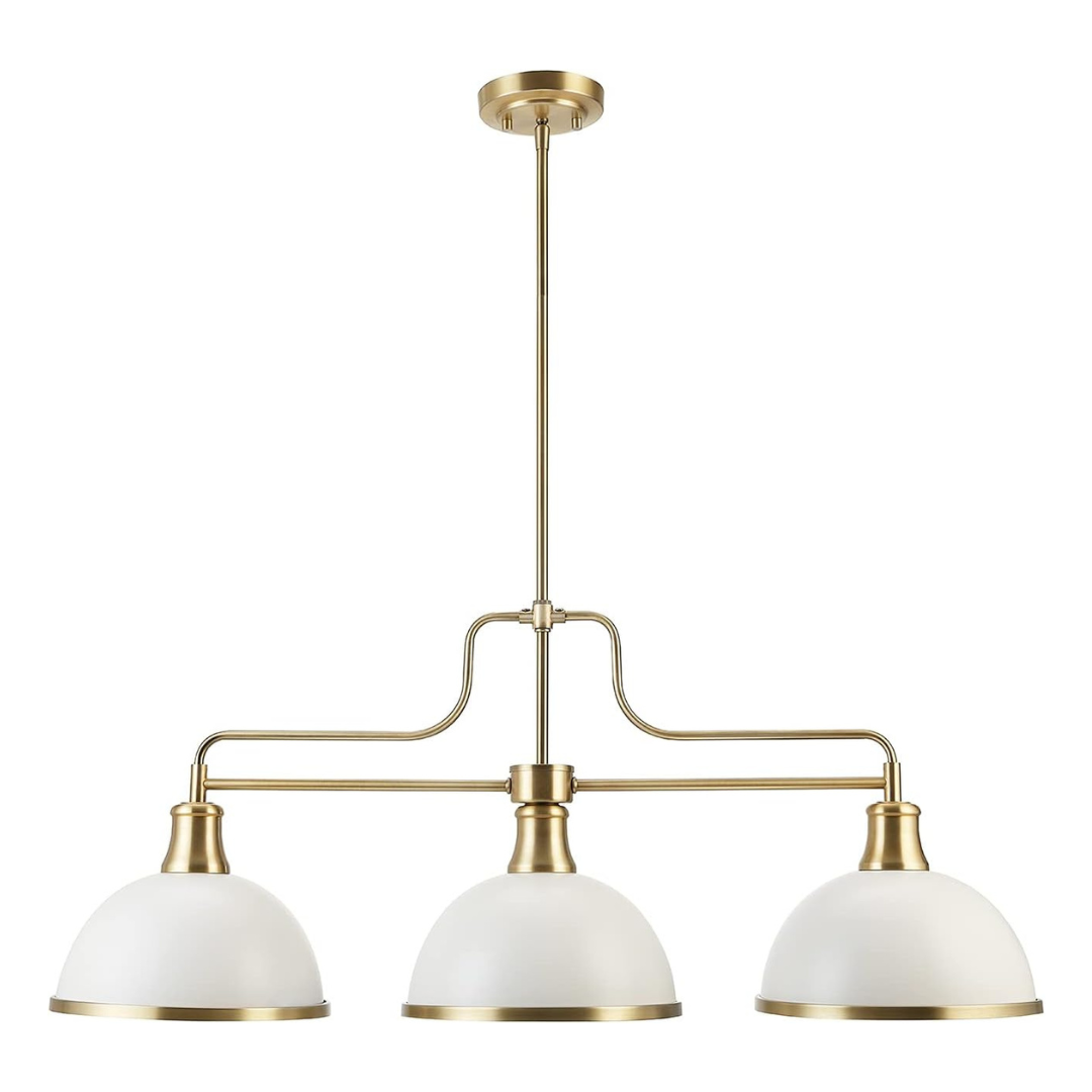 Globe Electric Adjustable Hanging Height 3-Light Linear Chandelier
