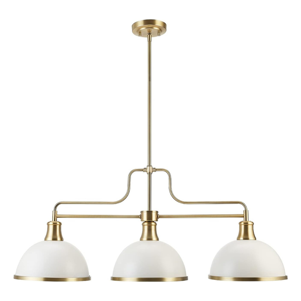 Globe Electric Adjustable Hanging Height 3-Light Linear Chandelier
