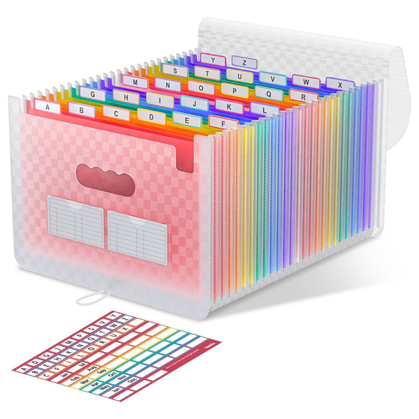 ThinkTex 26-Pockets Accordion File Organizer (Various)