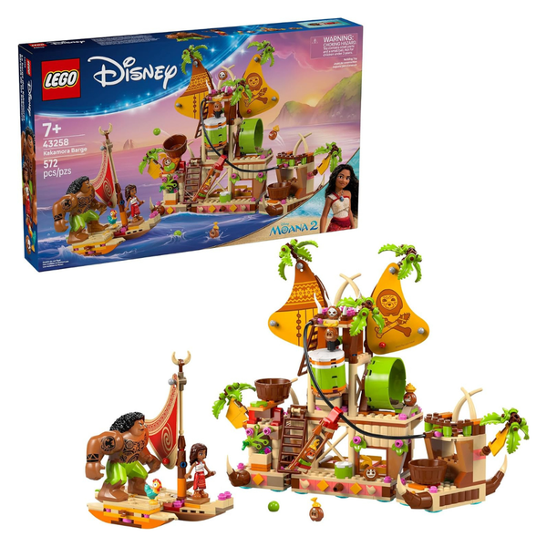 572-Piece LEGO Disney Moana 2 Kakamora Barge Building Toy Set (43258)