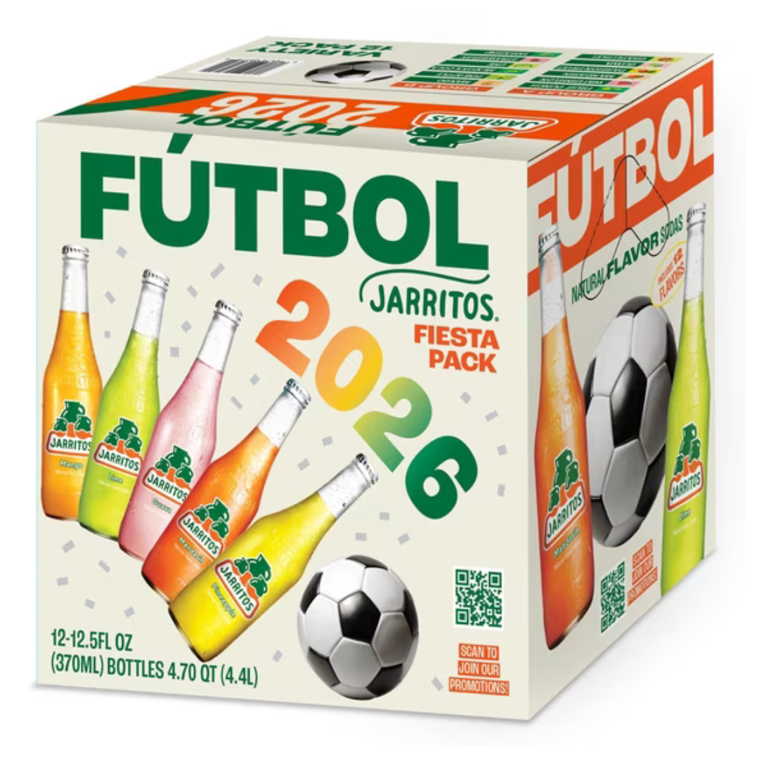 12-Pack 12.5-Oz Jarritos Variety-Pack Soda Glass Bottles