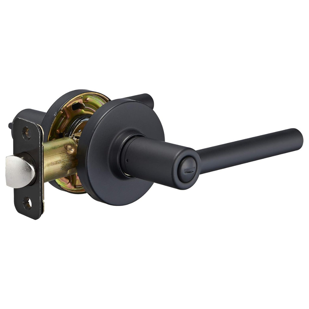 6-Pack Amazon Basics Contemporary Madison Door Lever (Matte Black)