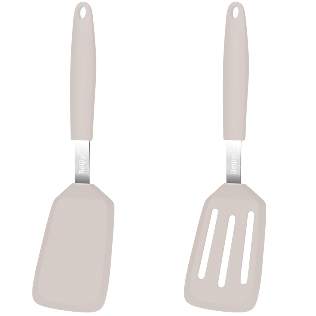 2-Pack Beijiyi Heat Resistant Silicone Spatula Set (3 Colors)
