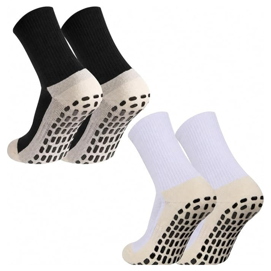 2-Pair GEDOH Unisex Grip Socks With Non-Slip Pads