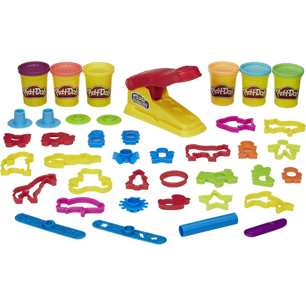 Play-Doh Fun Factory Deluxe Set, 31 Tools & 6 Cans