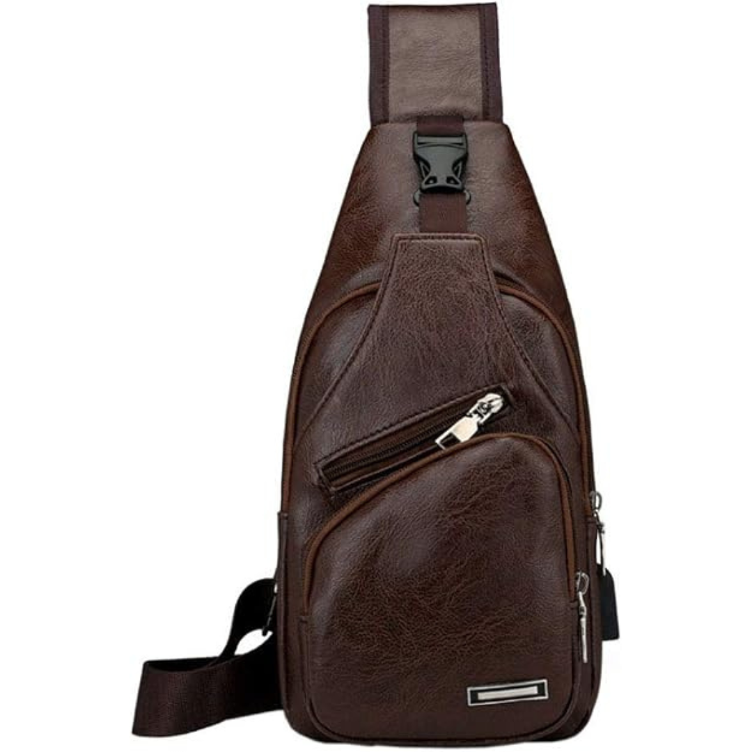 Hebetag Unisex Leather Sling Bag Crossbody Backpack (2 Colors)