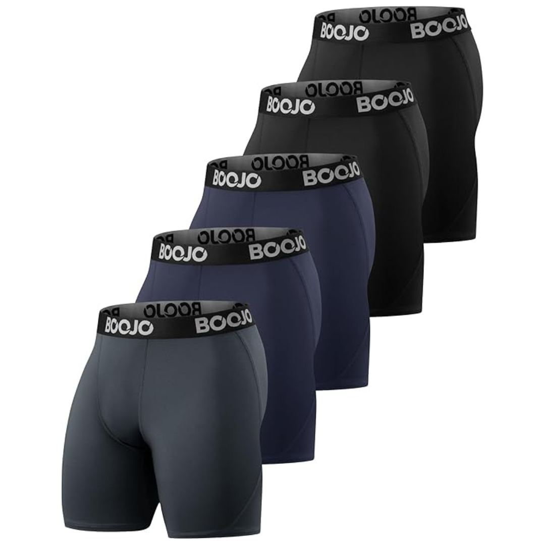 5-Pack Boojo Men's Quick Dry Compression Underwear