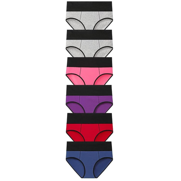 6-Pack Eiggam Women's Full-Coverage Brief Underwear