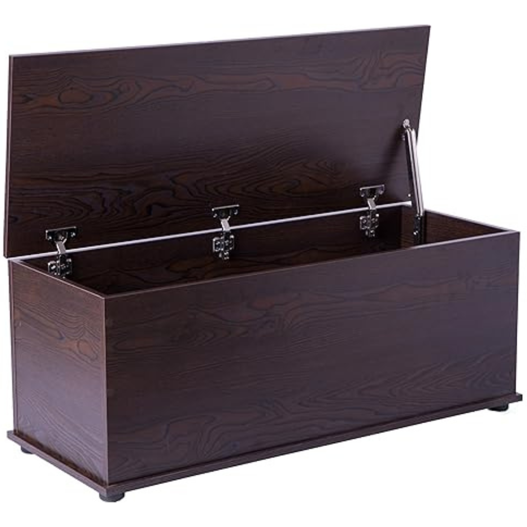 Wooden Stylish End Of Bed Storage Chest With Hinged Lid