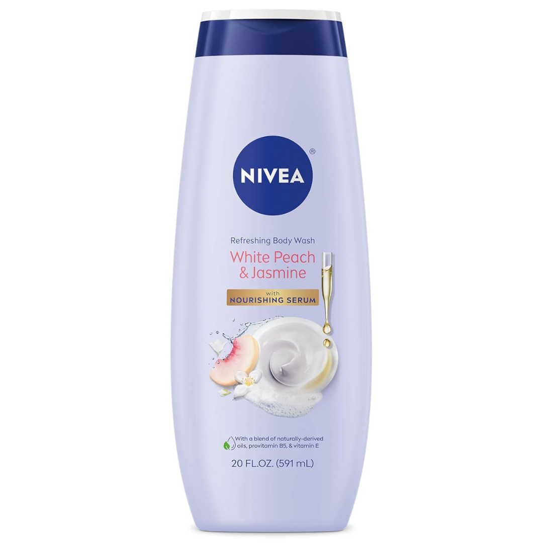 20oz NIVEA Shea Butter Nourishing Body Wash (White Peach And Jasmine)
