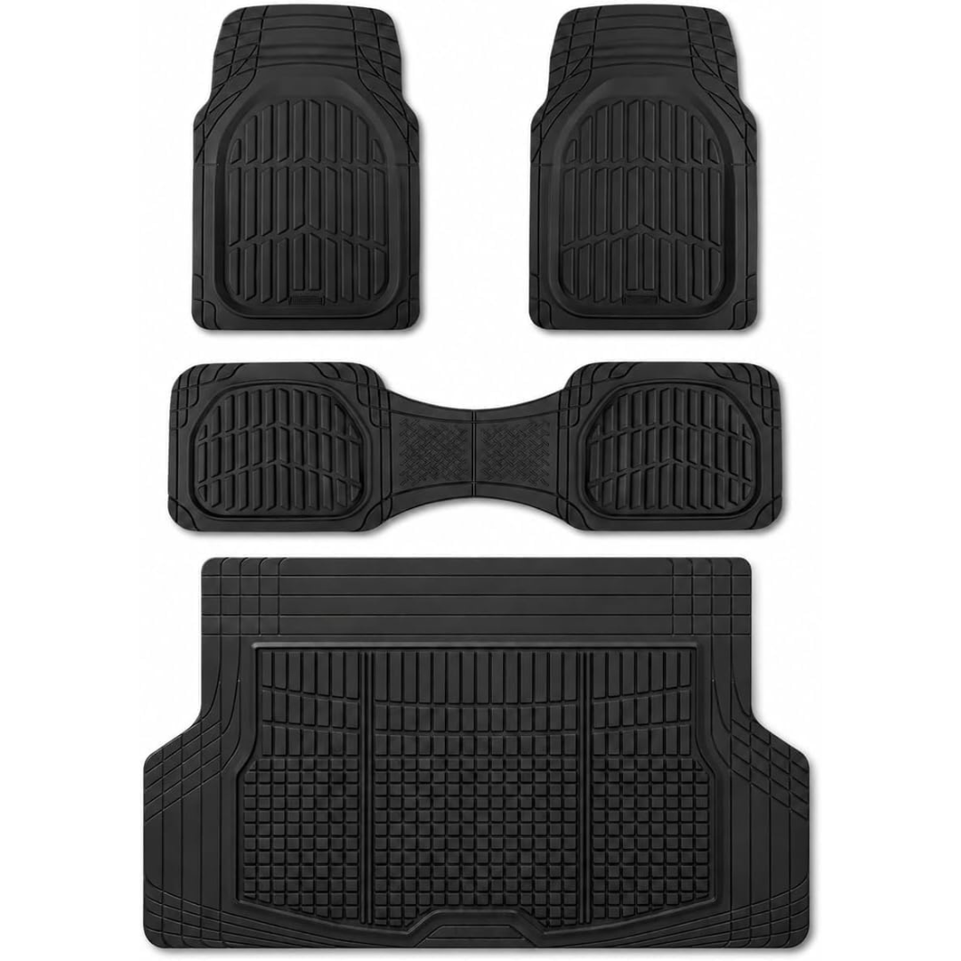 4-Piece Motor Trend FlexTough LITE Rubber Car Mats