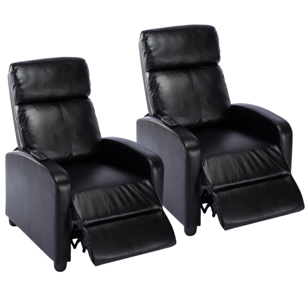 Set Of 2 Latitude Run 25.6" Manual Pushback Recliner With Massage