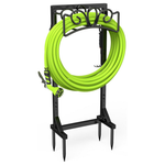 Heavy-Duty Freestanding Metal Hose Holder For 150 Ft Hose