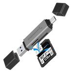 Sabrent USB-A And Type-C Dual-Slot Micro/SD Card Reader
