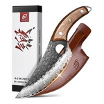 6.3'' 67-Layer Damascus Steel Kitchen Knife W/ Black Hammered Finish