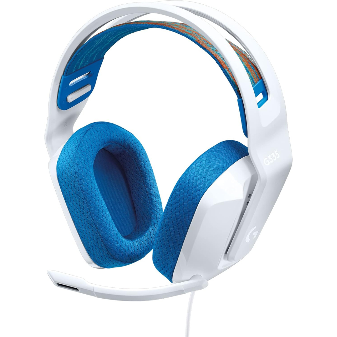 Logitech G335 Lightweight Wired Gaming Headset With Microphone (White)