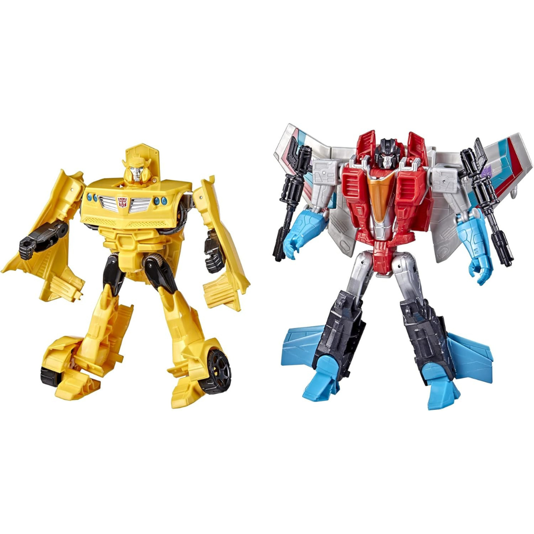 2-Pack 7" Transformers Heroes And Villains Bumblebee And Starscream Action Figures