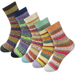 5-Pair Women's Thick Wool Warm & Cozy Crew Socks