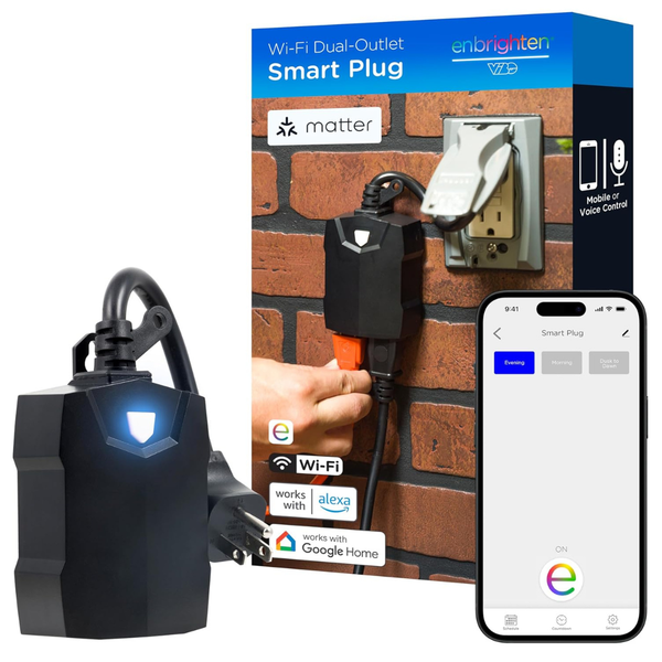 Enbrighten Matter Outdoor Smart Plug W/ Two Outlets