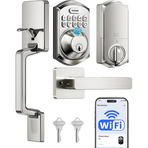 TE012W-H WiFi Fingerprint Smart Door Lock (2 Colors)