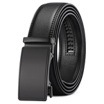 Men's Automatic Ratchet Buckle Slide Leather Belt (32" To 46")
