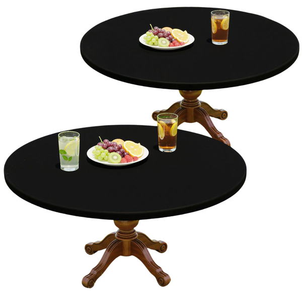 2-Pack Moosfor Spandex Elastic 45" - 56" Round Tablecloth