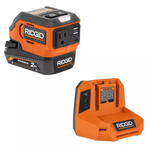 RIDGID 18V Cordless Inverter Kit W/ 2.0 Ah MAX Output Battery, Charger, & AC Inverter