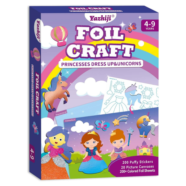 Yazhiji 2 In 1 Unicorn & Princesses Foil Art Craft Kits