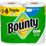 2-Rolls Bounty Select-A-Size White Paper Towels = 6 Regular Rolls