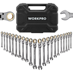 22-Piece WorkPro SAE / Metric 72-Teeth Flex-Head Ratcheting Wrench Set