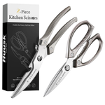 2-Pack Heavy Duty Spring Loaded Kitchen Scissors Set