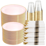 350-Piece Plastic Disposable Dinnerware Set