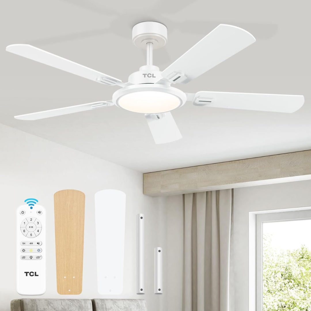 52" TCL Ceiling Fans W/ Lights And Remote Control