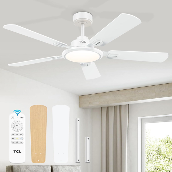 52" TCL Ceiling Fans W/ Lights And Remote Control