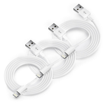 3-Pack 3.3 Ft MFi Certified USB-A To Lightning iPhone Charging Cord
