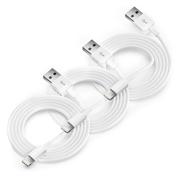 3-Pack 3.3 Ft MFi Certified USB-A To Lightning iPhone Charging Cord