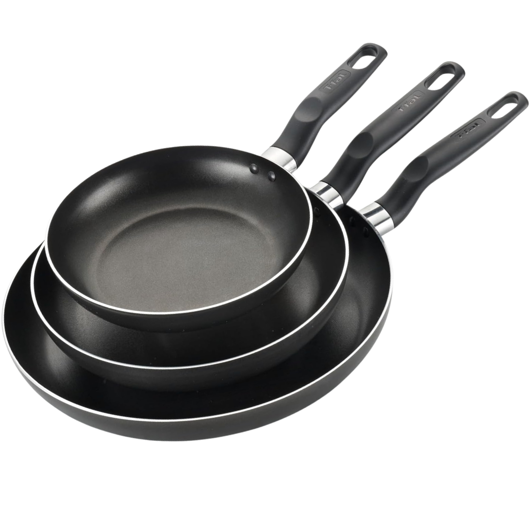 3-Pack T-Fal Fry Pan Set With Comfort Grip Handles