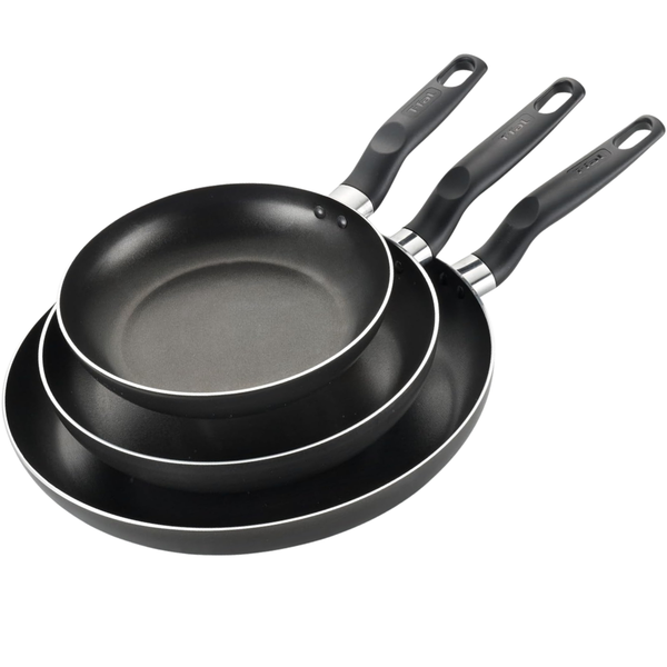 3-Pack T-Fal Fry Pan Set With Comfort Grip Handles