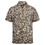 Alex Vando Men's Linen Blend Print Short Sleeve Beach Hawaiian Shirt