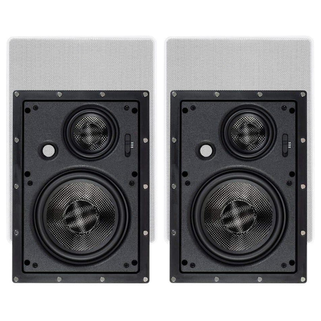 6.5" Monoprice 3-Way Carbon Fiber In-Wall Speakers
