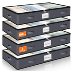 4-Pack 90L SpaceWhisper Foldable Storage Bins