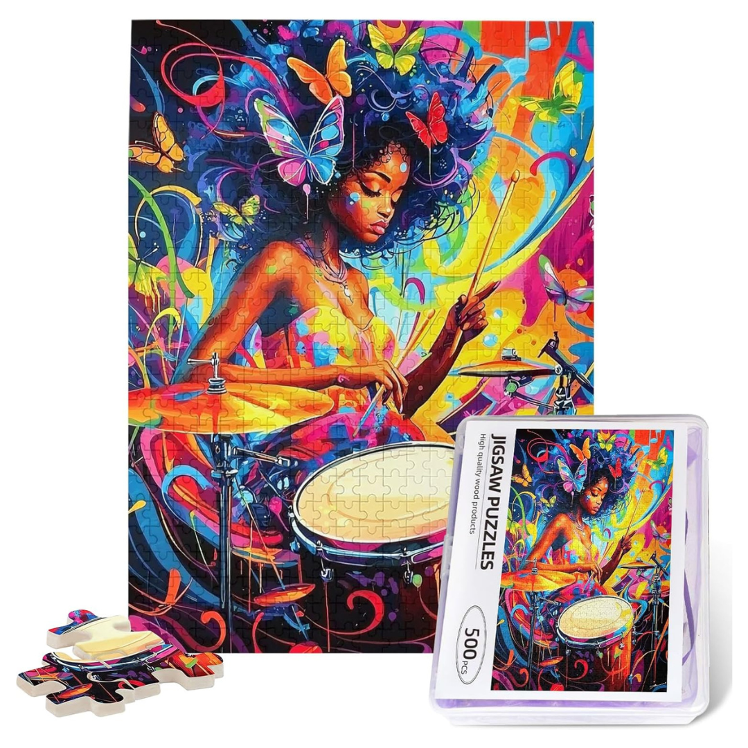500-Piece African Women Wooden Puzzles