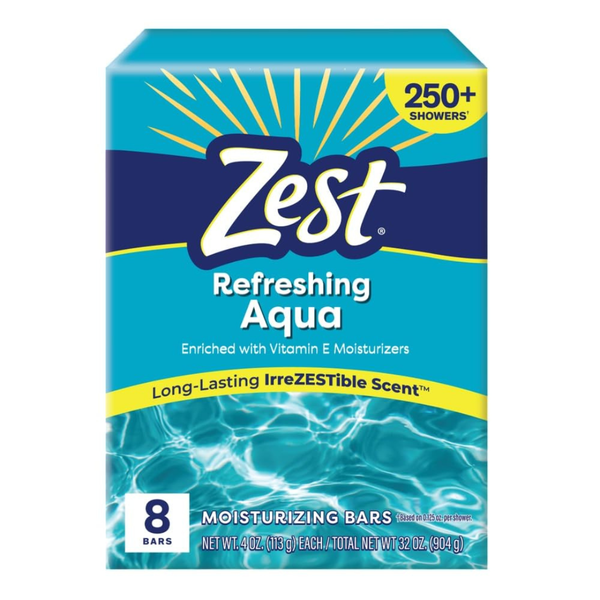 8-Pack 4-Oz Zest Aqua Bar Soap