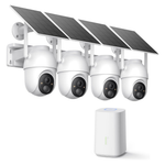 4-Pack ELYSOO Wireless Outdoor Solar Security Cameras With ElysooBase