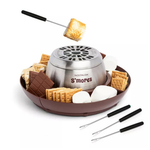 Nostalgia Electric S'mores Maker With 4 Compartment Trays & 4 Roasting Forks