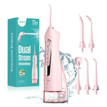 COSLUS Cordless 300ML Rechargeable Water Dental Flosser (Pink)