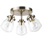 Globe Electric 3-Light Gerard Track Light Canopy With Bulbs Gold